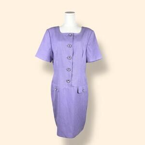 Women's Vintage Kasper Lilac Suit Dress Size 14